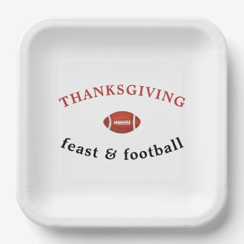 Thanksgiving Feast and Football Dinner Party Paper Plates