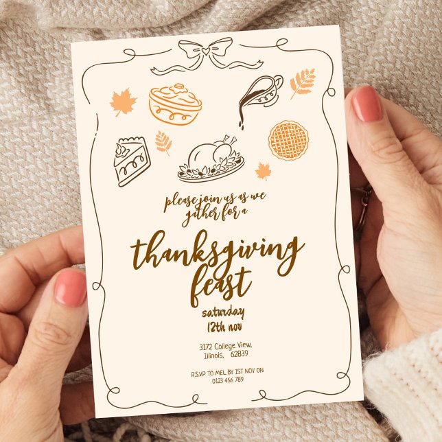 Thanksgiving Feast | Fall Dinner Party Invitation (Creator Uploaded)