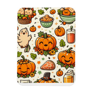 Thanksgiving feast family magnet