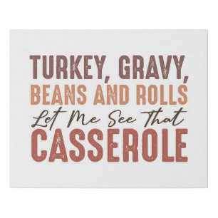 Thanksgiving Feast Faux Canvas Print