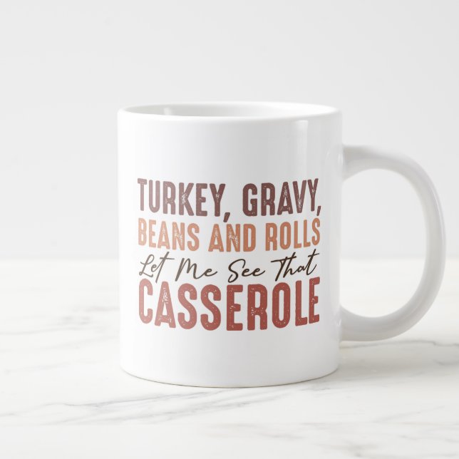 Thanksgiving Feast Giant Coffee Mug (Right)