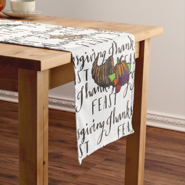 Thanksgiving Feast Short Table Runner (In Situ)