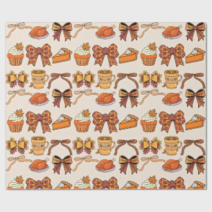 Thanksgiving Feast Themed Wrapping Paper