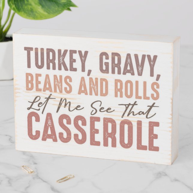 Thanksgiving Feast Wooden Box Sign (In Situ Horizontal)