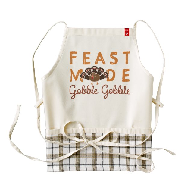 Thanksgiving Feast Zazzle HEART Apron (Front)