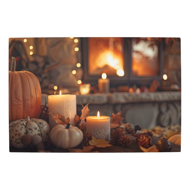 Thanksgiving Fire Metal Print (Front)