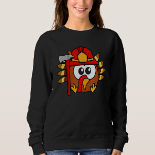 Thanksgiving Firefighter Turkey   Feast Day Sweatshirt