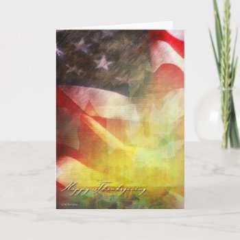 Thanksgiving Flag-military Thankscard Giving Holiday Card by William63 at Zazzle