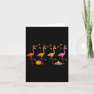 Thanksgiving Flamingos Funny Fall Autumn Bird Men  Card
