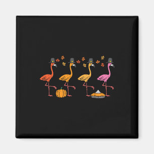 Thanksgiving Flamingos Funny Fall Autumn Bird Men  Magnet