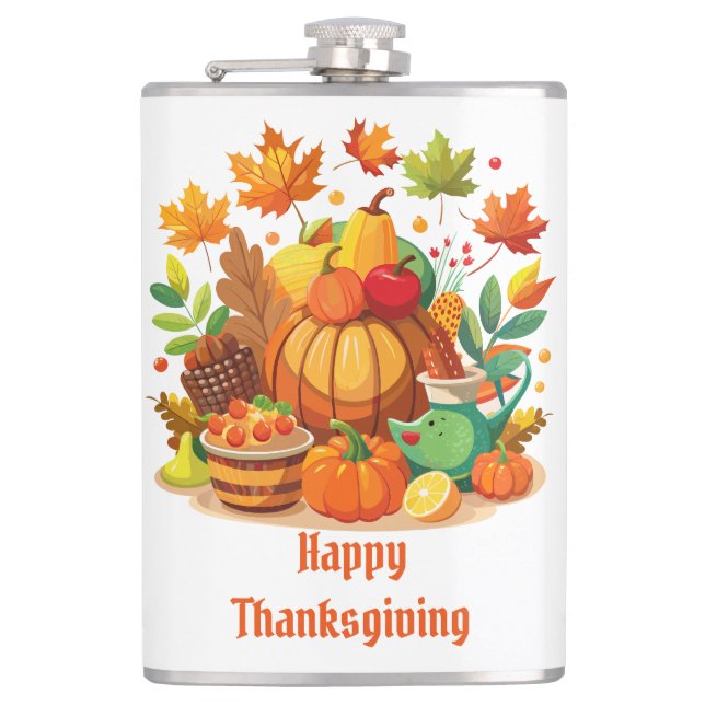 Thanksgiving Flask (Front)