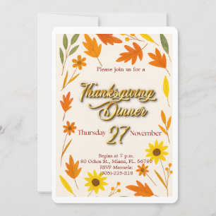 Thanksgiving Flat Holiday Card