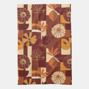 Thanksgiving Floral Harvest Pattern Kitchen Towel