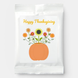 Thanksgiving Flowers in Pumpkin Custom Margarita Drink Mix