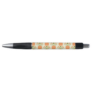 Thanksgiving Flowers in Pumpkin Patterned Pen