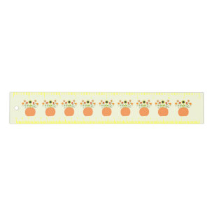 Thanksgiving Flowers in Pumpkin Patterned Ruler