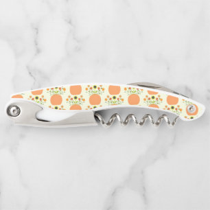 Thanksgiving Flowers in Pumpkin Patterned Waiter's Corkscrew