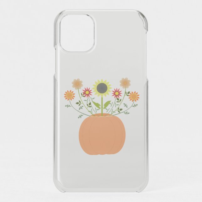 Thanksgiving Flowers in Pumpkin Uncommon iPhone Case (Back)