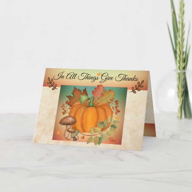 Thanksgiving Folded Greeting Card (Front)