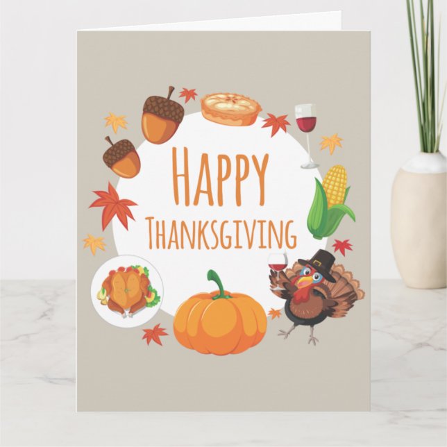 Thanksgiving folded greeting card (Front)