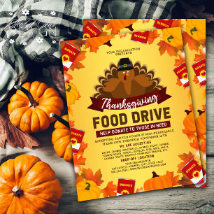 Thanksgiving Food Drive Charity Fundraiser Flyer