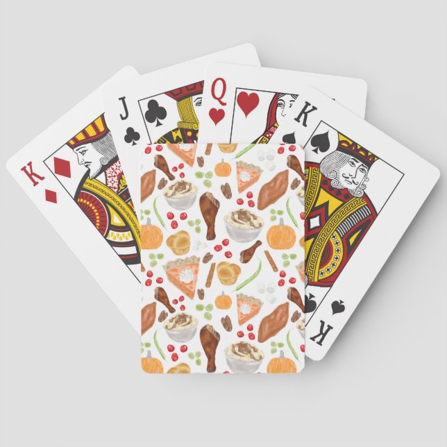 Thanksgiving Foods Playing Cards (Back)