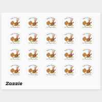 Thanksgiving Football Turkey Running Classic Round Sticker