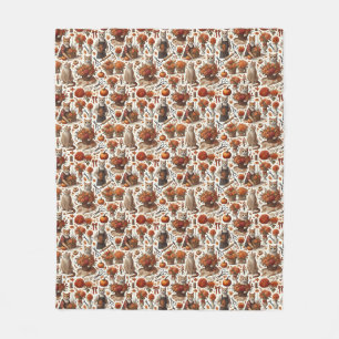Thanksgiving for Cat Lovers Fleece Blanket