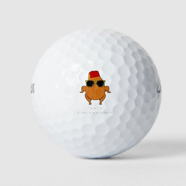 Thanksgiving For Friends Funny Turkey Golf Balls (Front)