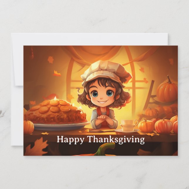 Thanksgiving for Kids 23 Holiday Card (Front)