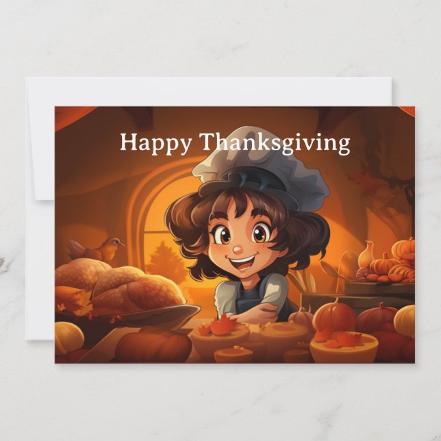 Thanksgiving for Kids 26 Holiday Card (Front)