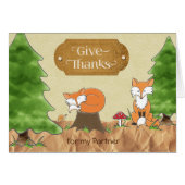 Thanksgiving for Partner Scrapbook-y Woods Foxes (Front Horizontal)