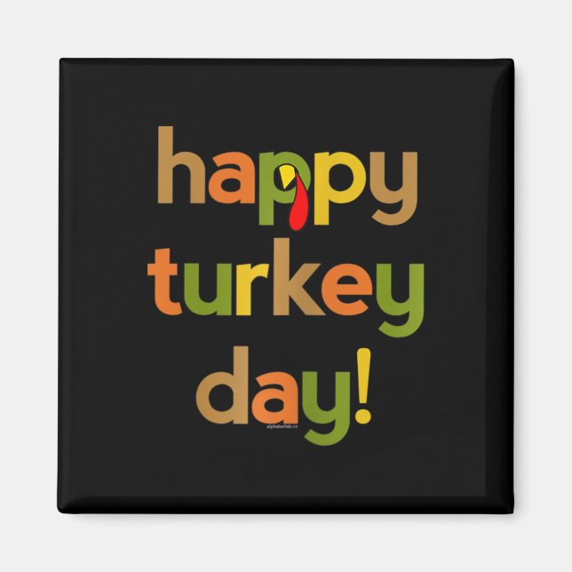 Thanksgiving For Women Her Happy Turkey Day Fall T Magnet (Front)