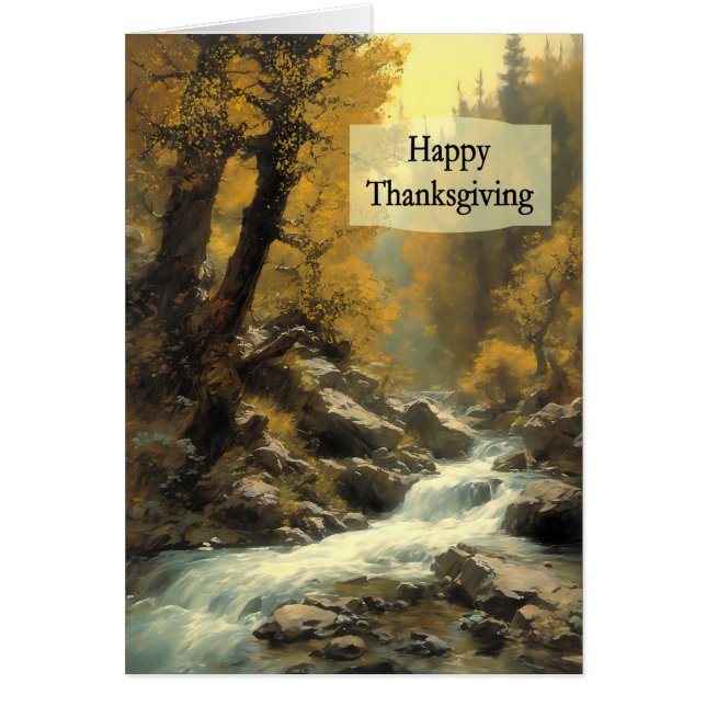 Thanksgiving Forest and Stream  Cards (Front)