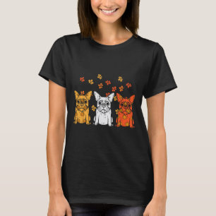 Thanksgiving French Bulldog Fall Frenchie Dog Men T-Shirt