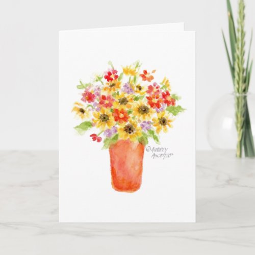 Thanksgiving Fresh Flowers Religious Greeting Card