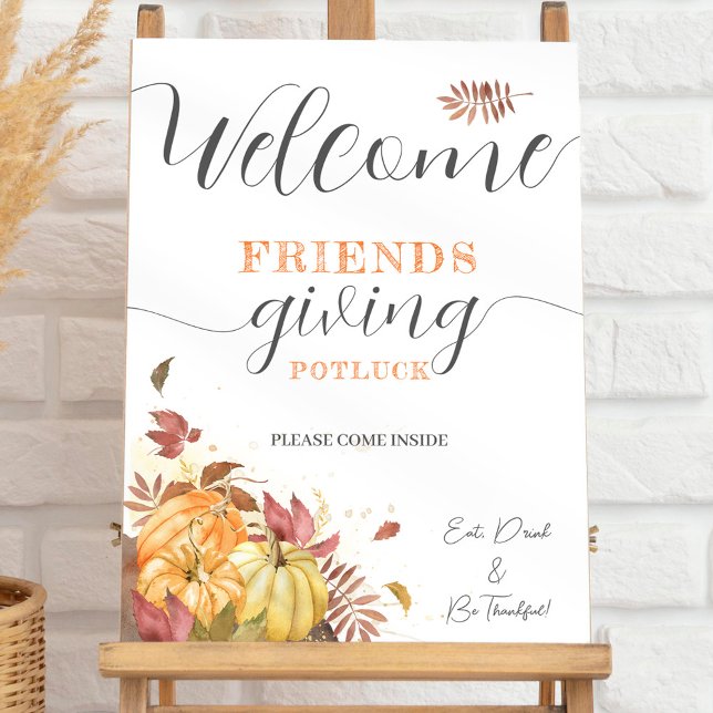 Thanksgiving Friends Dinner Welcome Pumpkins, Foam Board (Creator Uploaded)