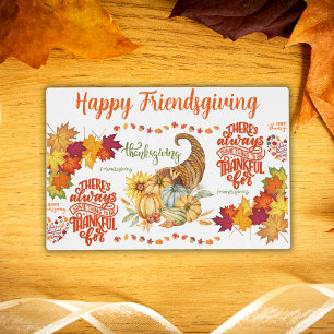 Thanksgiving Friendsgiving Autumn on white Placemat