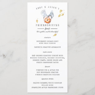 Thanksgiving Friendsgiving Dinner Menu