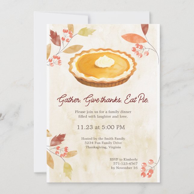 Thanksgiving Friendsgiving Invitation (Front)