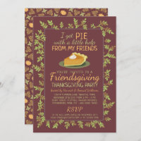 Thanksgiving Friendsgiving Party Pumpkin Pie Humor