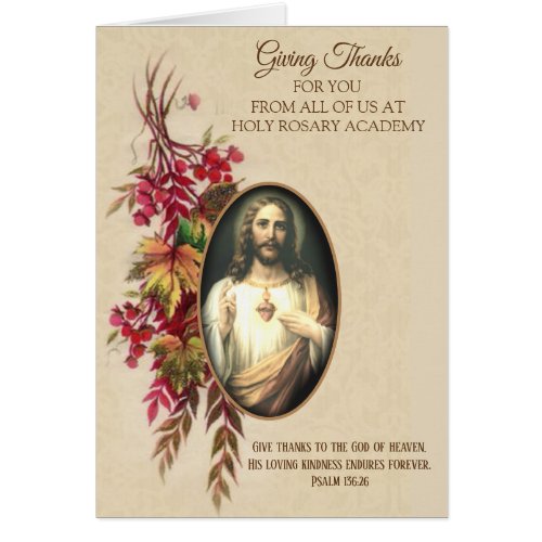 Thanksgiving from all of Us Sacred Heart of Jesus