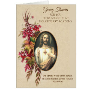 Thanksgiving from all of Us Sacred Heart of Jesus Cards