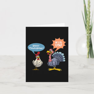Thanksgiving Fun Turkey Vs Chicken Men Women Turke Card