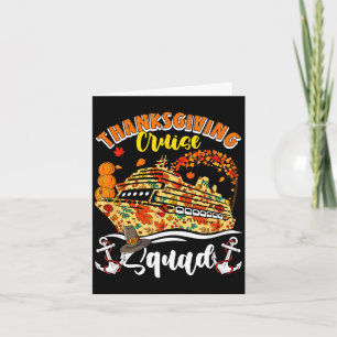 Thanksgiving funny cruise squad colorful fall card