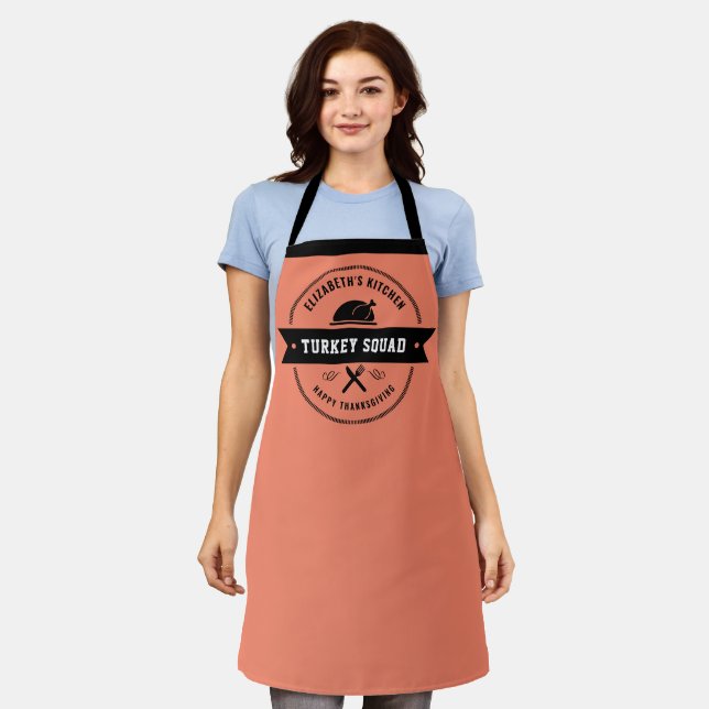 Thanksgiving Funny Turkey Apron (Worn)
