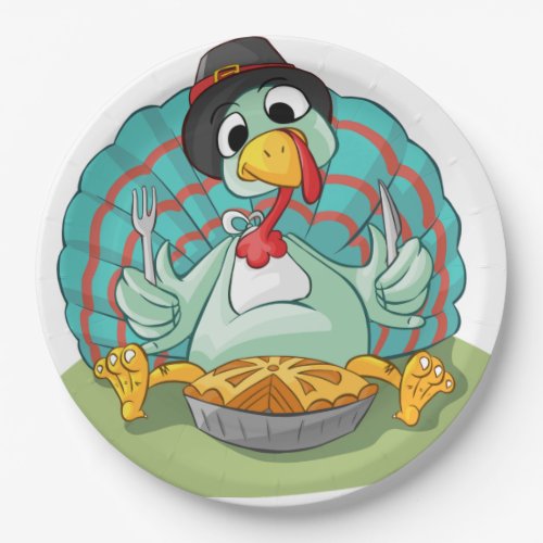 Thanksgiving Funny Turkey Art Disposable tableware Paper Plates