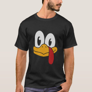 Thanksgiving Funny Turkey Face Costume Mens Boys K T-Shirt