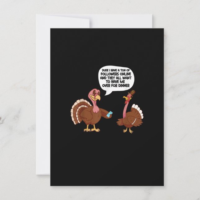 Thanksgiving Funny Turkey Invitation (Front)