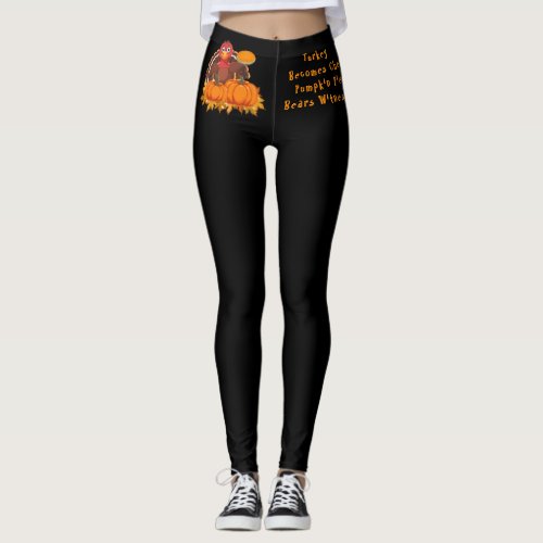 Thanksgiving, Funny Turkey, Modern Trendy  Leggings